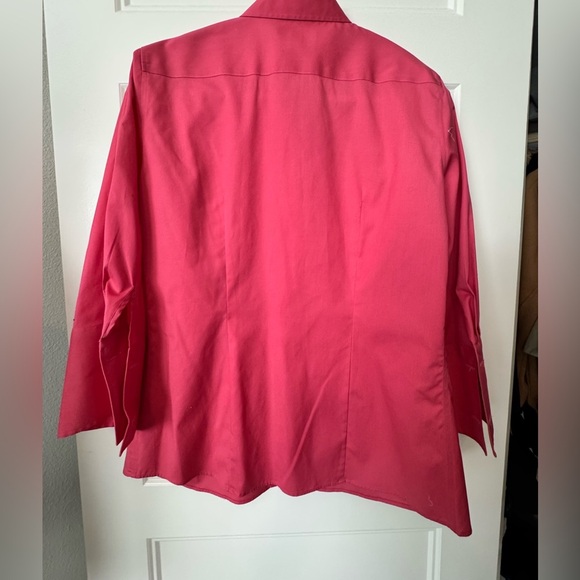 Lands’ End Pink Button Down Shirt Size Small - Picture 3 of 12